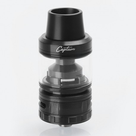 Authentic IJOY Captain Sub Ohm Tank Clearomizer - Black, Stainless Steel, 4ml, 0.3 Ohm, 25mm Diameter