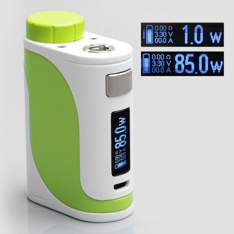 Authentic Eleaf iStick Pico 25 85W TC VW Variable Wattage Mod - White + Green, Stainless Steel, 1~85W, 1 x 18650