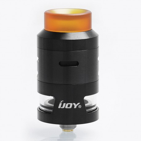 Authentic IJOY RDTA 5S Rebuildable Dripping Tank Atomizer - Black, Stainless Steel, 2.6ml, 24mm Diameter