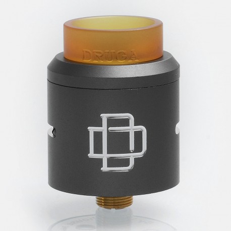 Authentic Augvape Druga RDA Rebuildable Dripping Atomizer w/ BF Pin - Grey, Stainless Steel, 24mm Diameter