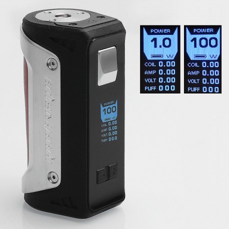 Authentic GeekVape AEGIS 100W Water-proof TC VW Variable Wattage Box Mod - Silver + Brown, 1~100W, 1 x 18650 / 26650