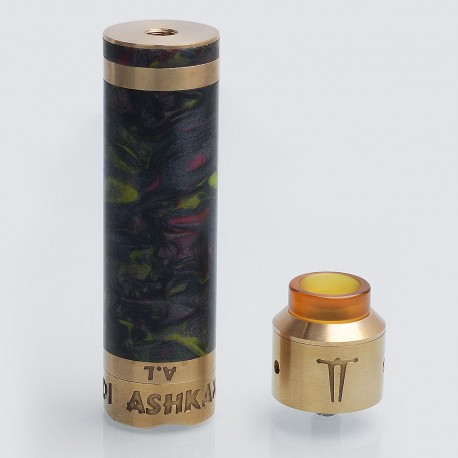 Authentic Sigelei Laisimo A.L ASHKANDI Mechanical Mod + RDA Kit - Black, Brass, 1 x 18650, 25mm Diameter