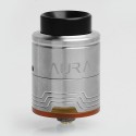 Authentic Digi Aura RDA Rebuildable Dripping Atomizer w/ BF Pin - Silver, Stainless Steel, 24mm Diameter