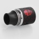 Authentic Blitz Enterprise Hannya RDA Rebuildable Dripping Atomizer - Black Splatter, Stainless Steel, 22mm Diameter