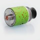 Authentic Blitz Enterprise Hannya RDA Rebuildable Dripping Atomizer - Zombie Green Splatter, Stainless Steel, 22mm Diameter
