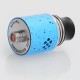 Authentic Blitz Enterprise Hannya RDA Rebuildable Dripping Atomizer - Light Blue Splatter, Stainless Steel, 22mm Diameter