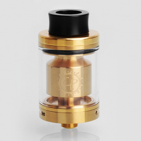 Authentic ADVKEN CP RTA Rebuildable Tank Atomizer - Gold, Stainless Steel, 3.5ml, 24mm Diameter