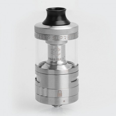Authentic Steam Crave Aromamizer Supreme V2 RDTA Rebuildable Dripping Tank Atomizer - Silver, 5ml, 25mm Diameter