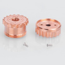 Saw Blade Style Replacement Hybrid Top Cap Hat + Keyswitch Disk Base for Authentic AV Mechanical Mod - Copper, Copper