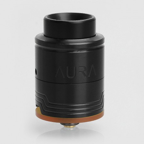 Authentic Digi Aura RDA Rebuildable Dripping Atomizer w/ BF Pin - Black, Stainless Steel, 24mm Diameter