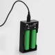 Authentic AWT C2 2A Quick Charge Intelligent Battery Charger - Black, 2 x Battery Slots