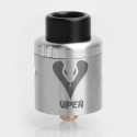 Authentic Vapjoy Viper BF RDA Rebuildable Dripping Atomizer w/ Squonk Pin - Silver, Aluminum + SS, 24mm Diameter