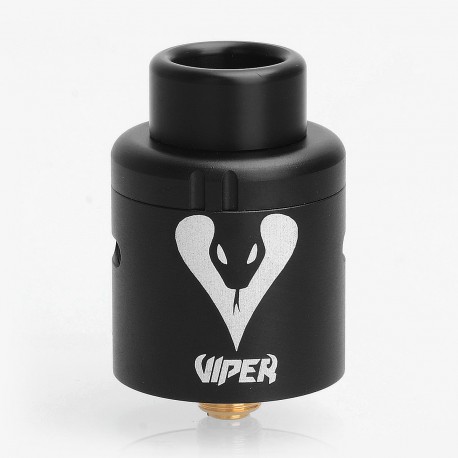 Authentic Vapjoy Viper BF RDA Rebuildable Dripping Atomizer w/ Squonk Pin - Black, Aluminum + SS, 24mm Diameter