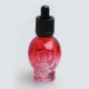 Authentic Iwodevape Skull Shape Dropper Bottle for E- - Transparent Red, Glass, 30ml