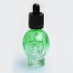 Authentic Iwodevape Skull Shape Dropper Bottle for E- - Transparent Green, Glass, 30ml