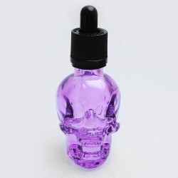Authentic Iwodevape Skull Shape Dropper Bottle for E- - Transparent Purple, Glass, 30ml