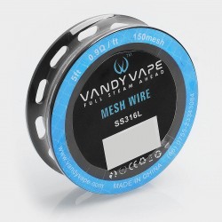 [Ships from Bonded Warehouse] Authentic VandyVape SS316L Mesh Wire DIY Heating Wire for Mesh RDA - 0.9Ohm / Ft, 5 FT (150 Mesh)