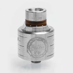 Authentic Har Maze V4 RDA Rebuildable Dripping Atomizer w/ BF Pin - Silver, 316 Stainless Steel, 24mm Diameter