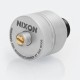 Authentic GAS Mods Nixon V1.5 RDTA Rebuildable Dripping Tank Atomizer w/ BF Pin - Silver, Stainless Steel, 2ml, 22mm Diameter