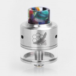 Authentic Aleader Little Bee RDTA Rebuildable Dripping Tank Atomizer - Silver, Stainless Steel, 2.5ml, 24mm Diameter