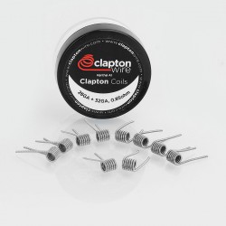 Authentic Claptonwire Clapton Coils Kanthal A1 Heating Wire - 26GA + 32GA, 0.85 Ohm (10 PCS)