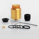 Authentic Augvape Druga RDA 24K Gold Limited Edition Rebuildable Dripping Atomizer w/ BF Pin - Gold, Stainless Steel, 24mm Dia.