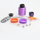Authentic Vapjoy Viper BF RDA Rebuildable Dripping Atomizer w/ Squonk Pin - Purple, Aluminum + SS, 24mm Diameter