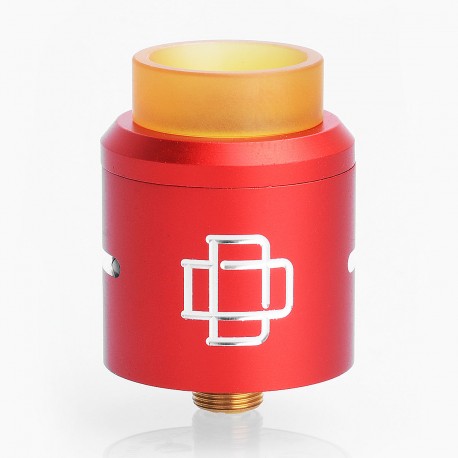 Authentic Augvape Druga RDA Rebuildable Dripping Atomizer w/ BF Pin - Red, Stainless Steel, 24mm Diameter