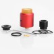 Authentic Augvape Druga RDA Rebuildable Dripping Atomizer w/ BF Pin - Red, Stainless Steel, 24mm Diameter