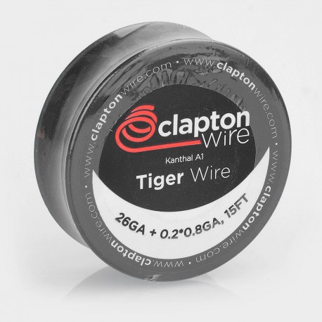 Authentic Claptonwire Kanthal A1 Tiger Wire Heating Resistance Wire - 26GA + 0.2 x 0.8GA, 5m (15 Feet)