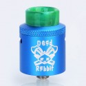 Authentic Hellvape Dead Rabbit RDA Rebuildable Dripping Atomizer w/ BF Pin - Blue, Aluminum, 24mm Diameter