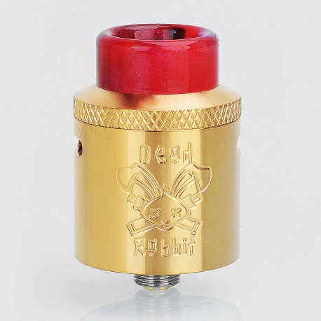 Authentic Hellvape Dead Rabbit RDA Rebuildable Dripping Atomizer w/ BF Pin - Gold, Stainless Steel, 24mm Diameter