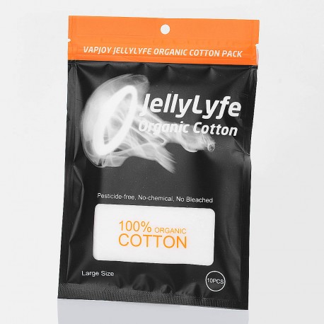 Authentic Vapjoy JellyLyfe Organic Cotton for RDA / RTA / RDTA - White