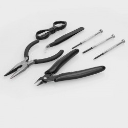 Authentic VandyVape Simple Tool Kit for Coil Building - Diagonal Pliers + Nippers + Screwdrivers + Scissors + Pliers (7 PCS)