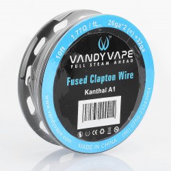 Authentic VandyVape Kanthal A1 Fused Clapton Wire Heating Resistance Wire - 26GA x 2 + 32GA, 1.77 Ohm / Ft, 3m (10 Feet)