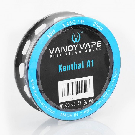 [Ships from Bonded Warehouse] Authentic VandyVape Kanthal A1 Heating Resistance Wire - 26GA, 3.45 Ohm / Ft, 10m (30 Feet)