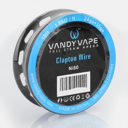 Authentic VandyVape Ni80 Clapton Wire Heating Resistance Wire - 24GA + 35GA, 1.66 Ohm / Ft, 3m (10 Feet)