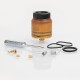 Authentic Advken Artha RDA Rebuildable Dripping Atomizer w/ BF Pin - Yellow, PEI + Stainless Steel, 24mm Diameter
