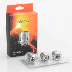 Authentic SMOKTech SMOK TFV8 X-Baby X4 Quadruple Coil Head for TFV8 X-Baby Tank - 0.13 Ohm (30~70W) (3 PCS)