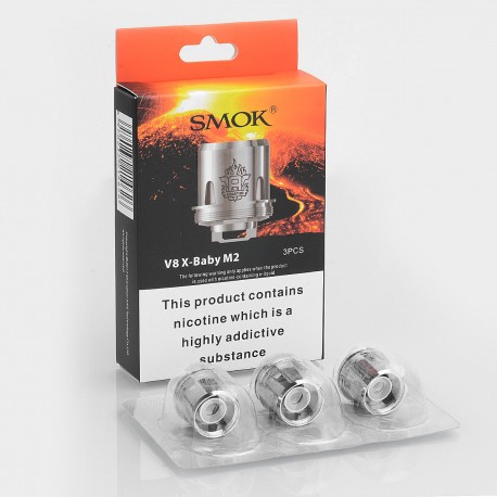 Authentic SMOKTech SMOK TFV8 X-Baby M2 Dual Coil Head for TFV8 X-Baby Tank (EU Edition) - 0.25 Ohm (3 PCS)