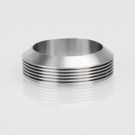 Authentic Gas Mods Decorative Ring w/ Heat Sink for 24mm Atomizer - Silver, Stainless Steel, 32mm Outer Diameter