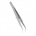 Stainless Steel Curved Tweezers - Silver, HRC 40'