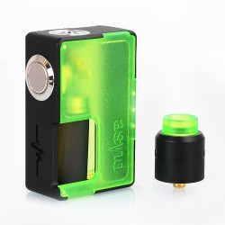 Authentic VandyVape Pulse BF Squonk Box Mod + Pulse 24 BF RDA Kit - Frosted Green, 8ml, 1 x 18650 / 20700, 24mm Diameter