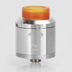 Authentic KAEES Aladdin RDA Rebuildable Dripping Atomizer w/ BF Pin - Silver, Stainless Steel, 24mm Diameter