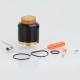 Authentic KAEES Aladdin RDA Rebuildable Dripping Atomizer w/ BF Pin - Black, Stainless Steel, 24mm Diameter