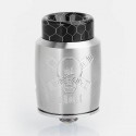 Authentic Blitz Ghoul RDA Rebuildable Dripping Atomizer w/ BF Pin - Silver, Stainless Steel, 22mm Diameter