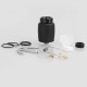 Authentic Blitz Ghoul RDA Rebuildable Dripping Atomizer w/ BF Pin - Black, Stainless Steel, 22mm Diameter
