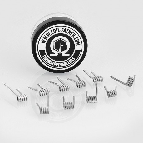 Authentic Coil Father Fused Clapton Coils Kanthal A1 Heating Wire - 0.3 x 0.8GA + 32GA, 0.45 Ohm (10 PCS)