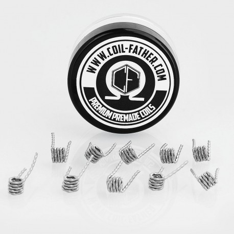 Authentic Coil Father Twisted Clapton Coils Kanthal A1 Heating Wire - 28GA x 2 + 32GA, 0.45 Ohm (10 PCS)