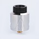 Authentic Smokjoy Pyramid RDA Rebuildable Dripping Atomizer w/ BF Pin - Silver, Stainless Steel, 24mm Diameter